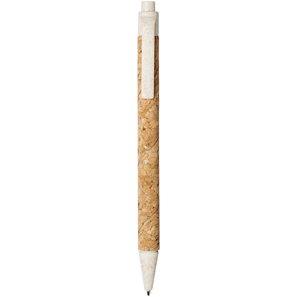 Penna a sfera in sughero e paglia di grano Midar (inchiostro nero) personalizzato con logo - Pubblienne