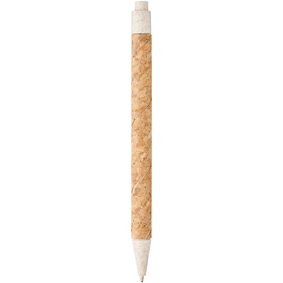 Penna a sfera in sughero e paglia di grano Midar (inchiostro nero) personalizzato con logo - Pubblienne