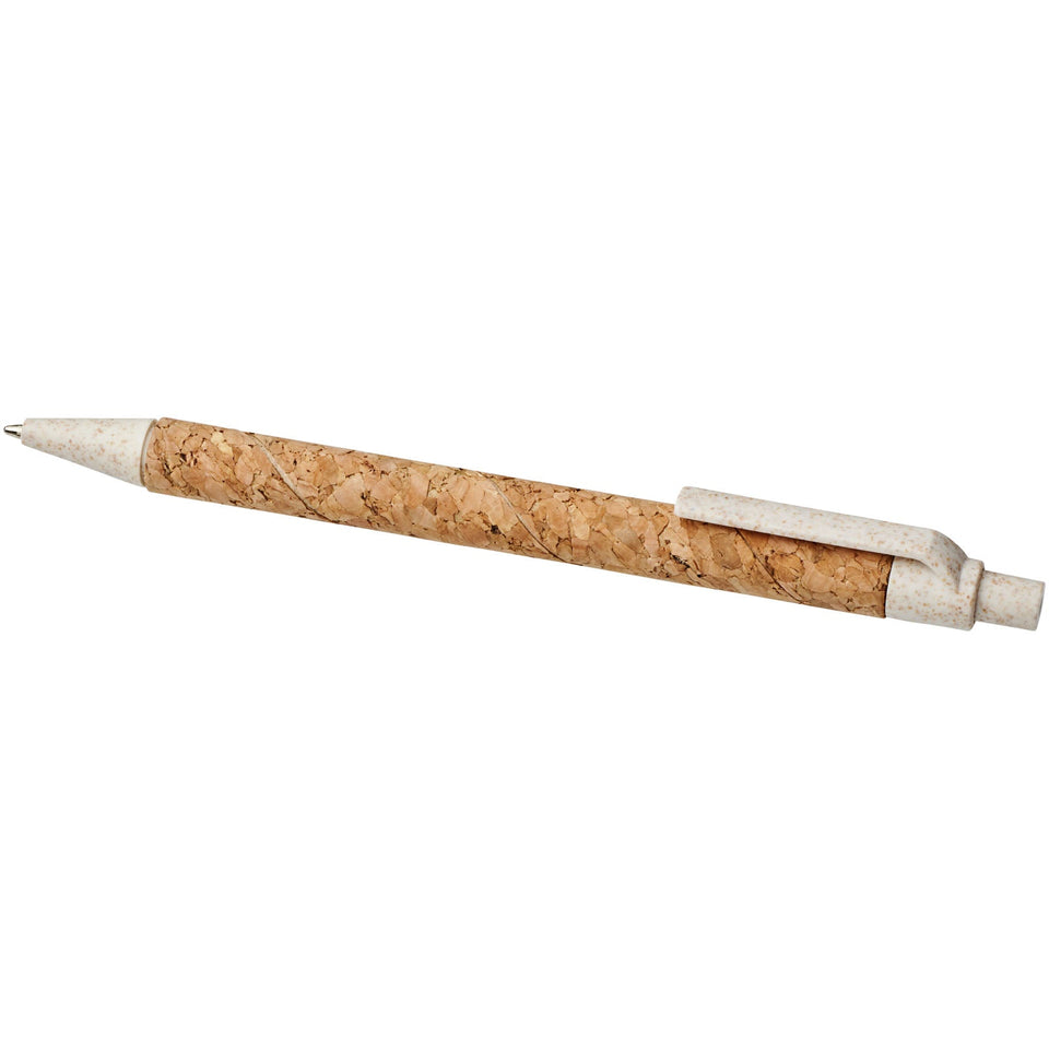 Penna a sfera in sughero e paglia di grano Midar (inchiostro nero) personalizzato con logo - Pubblienne