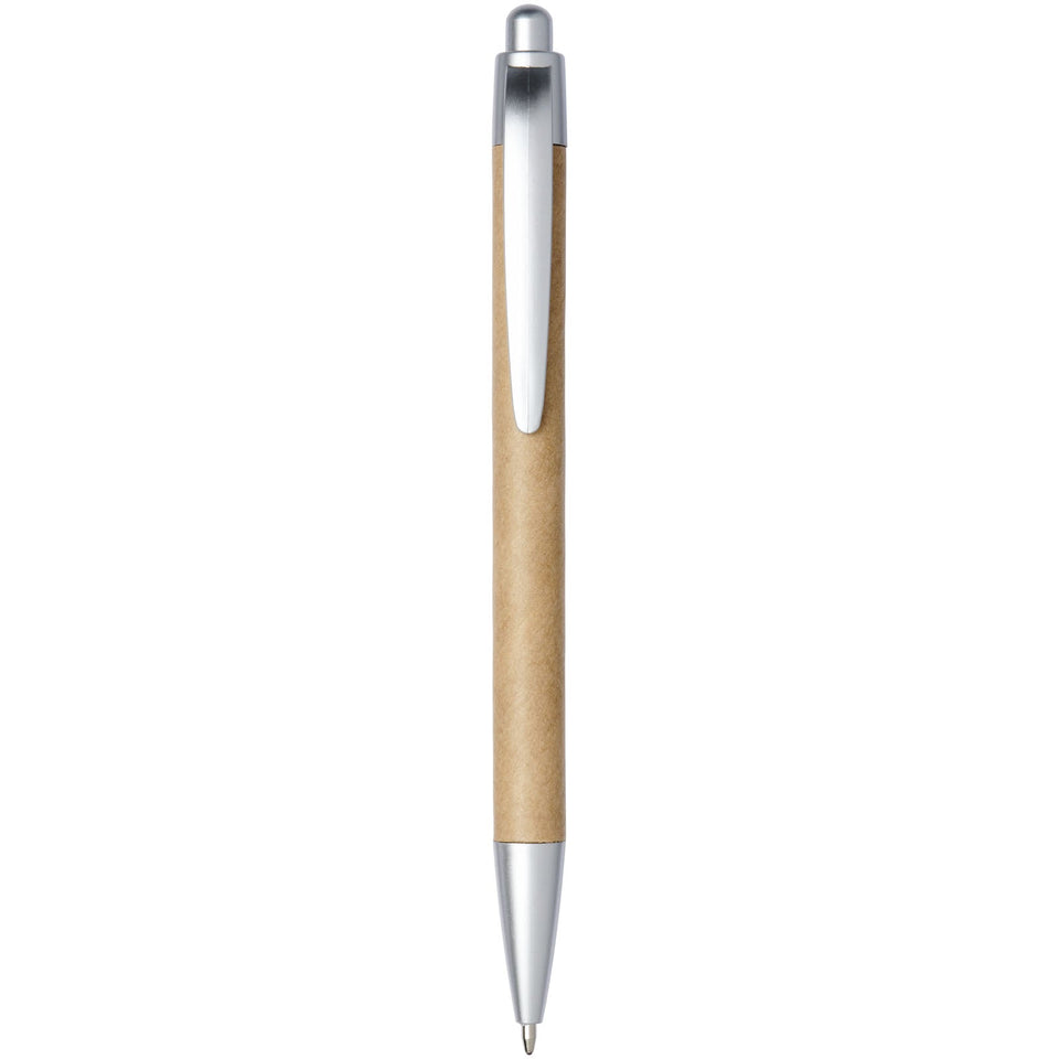 Penna a sfera in carta riciclata Tiflet (inchiostro nero) personalizzato con logo - Pubblienne