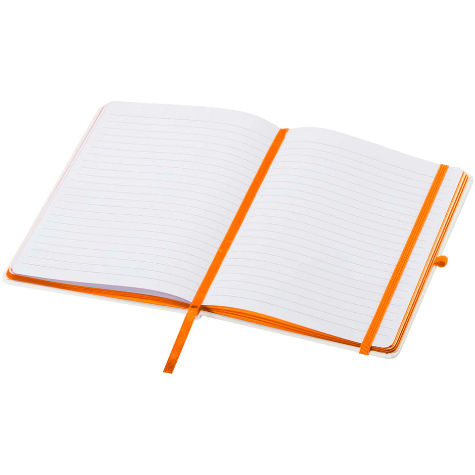 Taccuino A5 con copertina rigida e bordi colorati Spectrum personalizzato con logo - Pubblienne