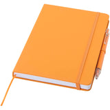 Set taccuino A5  in materiale riciclato Spectrum e penna a sfera personalizzato con logo - Pubblienne