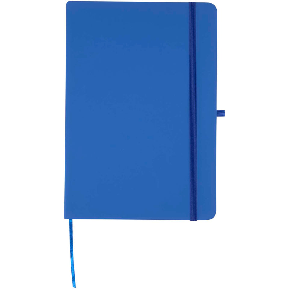 Set taccuino A5  in materiale riciclato Spectrum e penna a sfera personalizzato con logo - Pubblienne