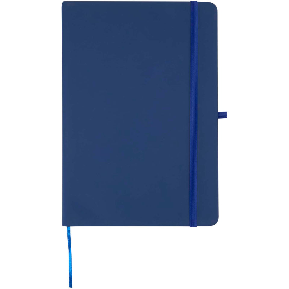 Set taccuino A5  in materiale riciclato Spectrum e penna a sfera personalizzato con logo - Pubblienne