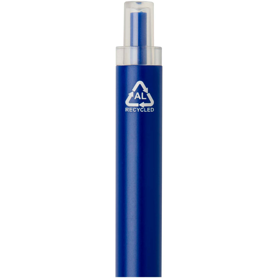 Penna a sfera in alluminio riciclato Spectrum (inchiostro blu) personalizzato con logo - Pubblienne
