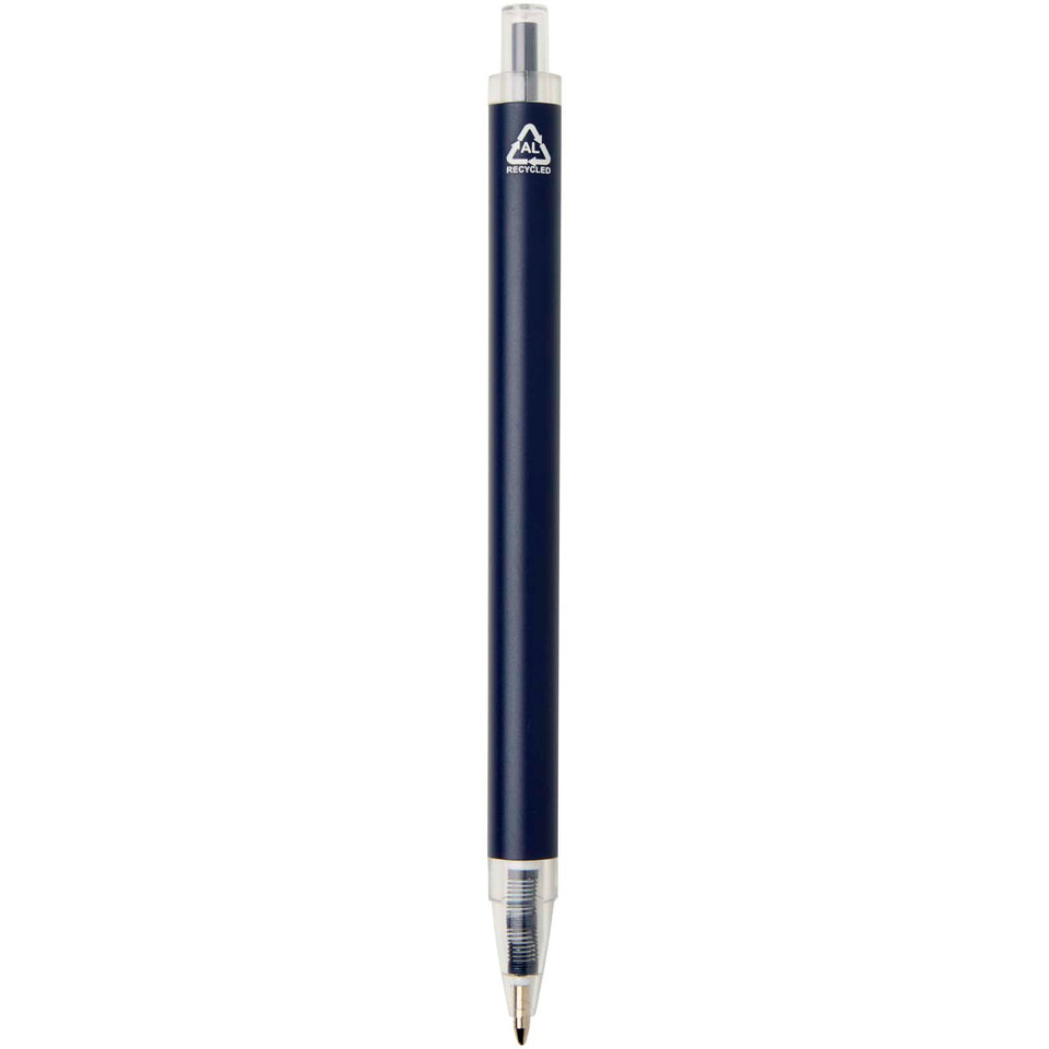 Penna a sfera in alluminio riciclato Spectrum (inchiostro blu) personalizzato con logo - Pubblienne