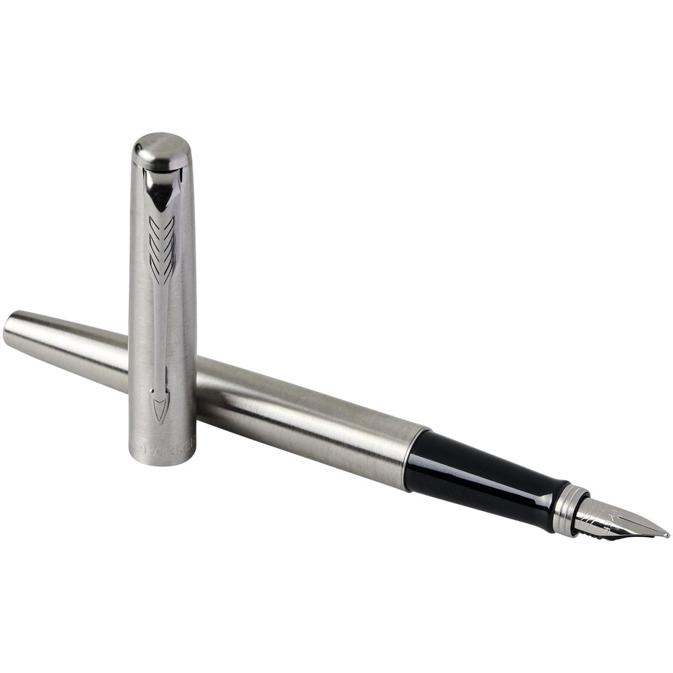 Parker penna stilografica Jotter in acciaio inossidabile (inchiostro blu) personalizzato con logo - Pubblienne