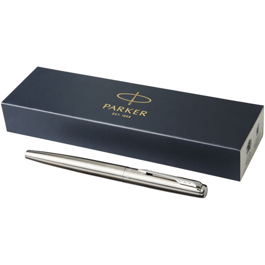 Parker penna stilografica Jotter in acciaio inossidabile (inchiostro blu) personalizzato con logo - Pubblienne