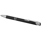Penna a sfera a scatto Moneta soft touch (inchiostro nero) personalizzato con logo - Pubblienne