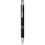 Penna a sfera a scatto Moneta soft touch (inchiostro nero) personalizzato con logo - Pubblienne