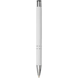 Penna a sfera a scatto Moneta soft touch (inchiostro nero) personalizzato con logo - Pubblienne