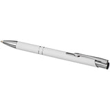 Penna a sfera a scatto Moneta soft touch (inchiostro nero) personalizzato con logo - Pubblienne