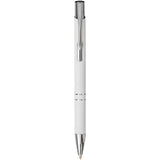 Penna a sfera a scatto Moneta soft touch (inchiostro nero) personalizzato con logo - Pubblienne