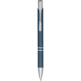 Penna a sfera a scatto Moneta soft touch (inchiostro nero) personalizzato con logo - Pubblienne