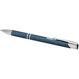 Penna a sfera a scatto Moneta soft touch (inchiostro nero) personalizzato con logo - Pubblienne