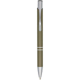 Penna a sfera a scatto Moneta soft touch (inchiostro nero) personalizzato con logo - Pubblienne