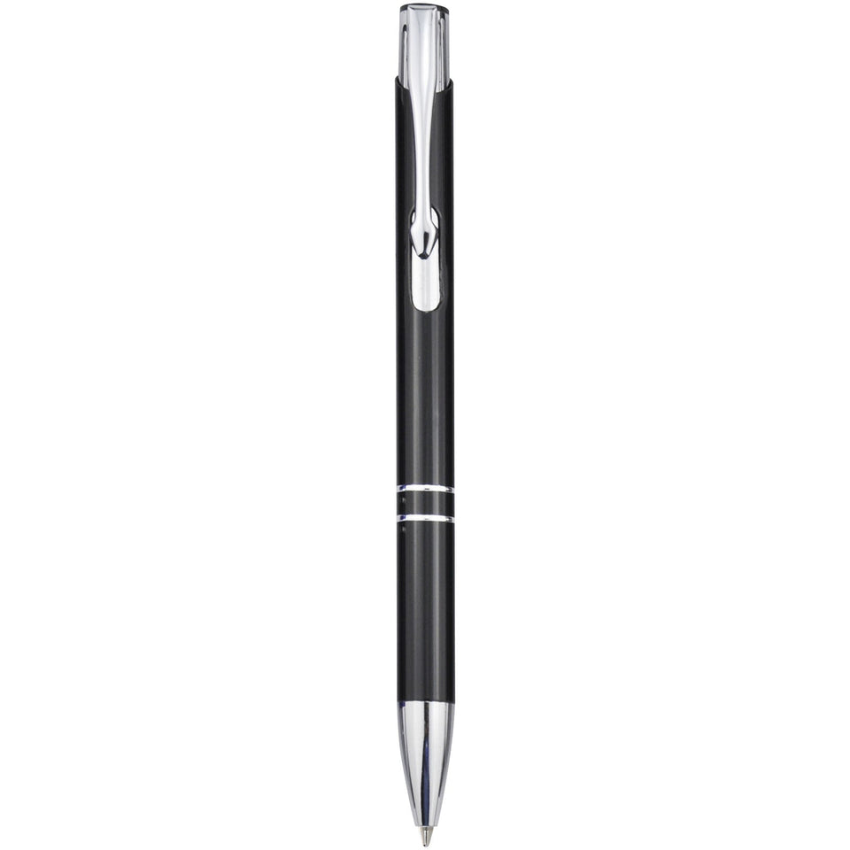 Penna a sfera a scatto Moneta in alluminio (inchiostro nero) personalizzato con logo - Pubblienne