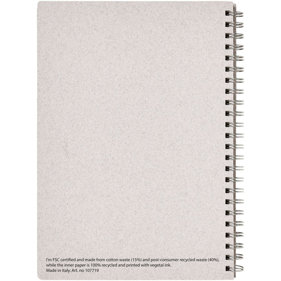 Quaderno formato A5 con rilegatura a spirale Bianco personalizzato con logo - Pubblienne