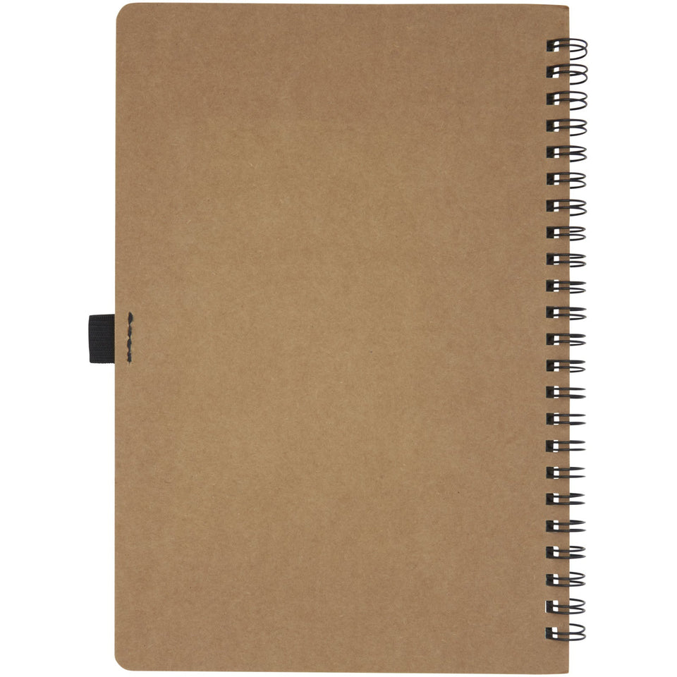 Quaderno Cobble formato A5 con rilegatura a spirale in cartone riciclato e carta di pietra personalizzato con logo - Pubblienne