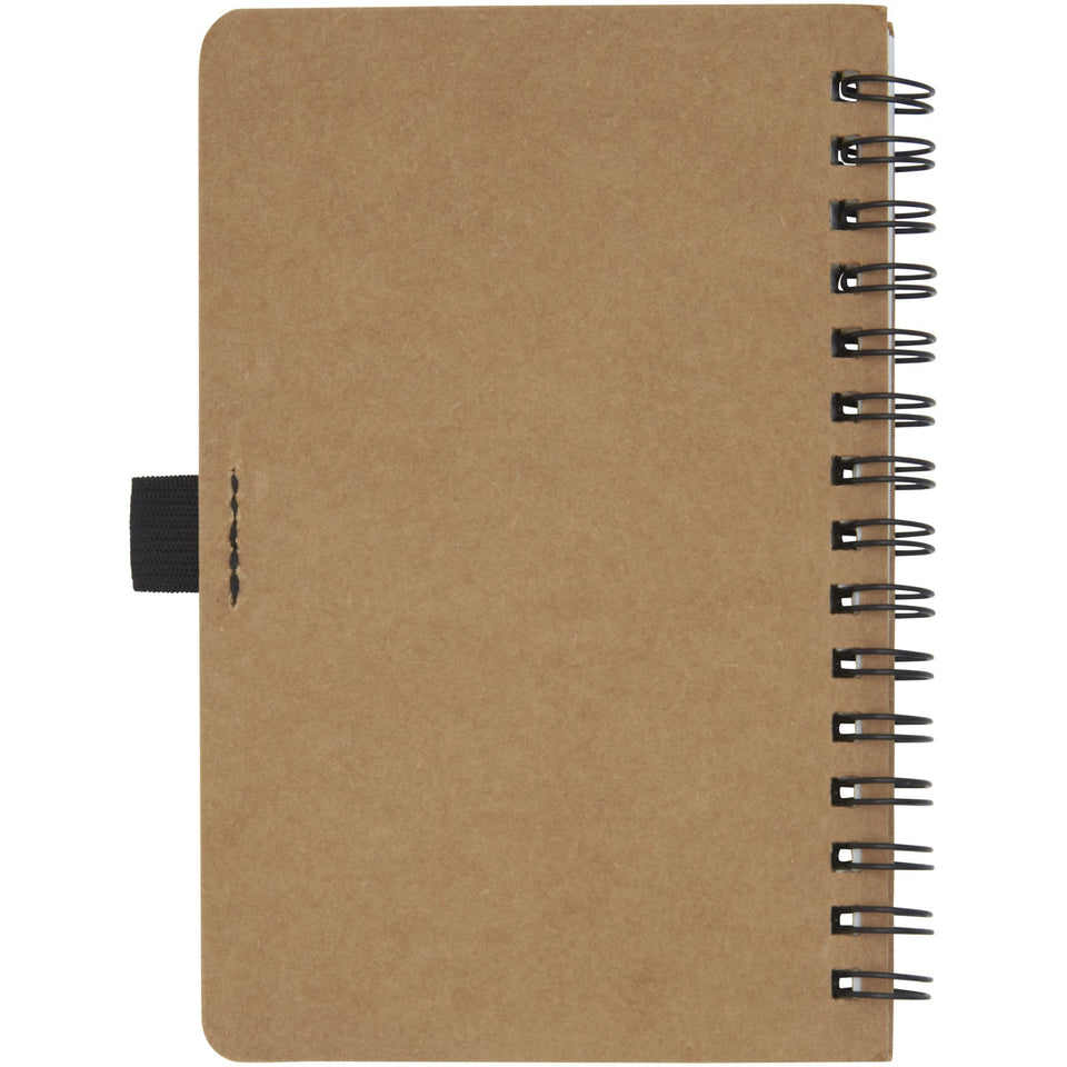 Quaderno Cobble formato A6 con rilegatura a spirale in cartone riciclato e carta di pietra personalizzato con logo - Pubblienne