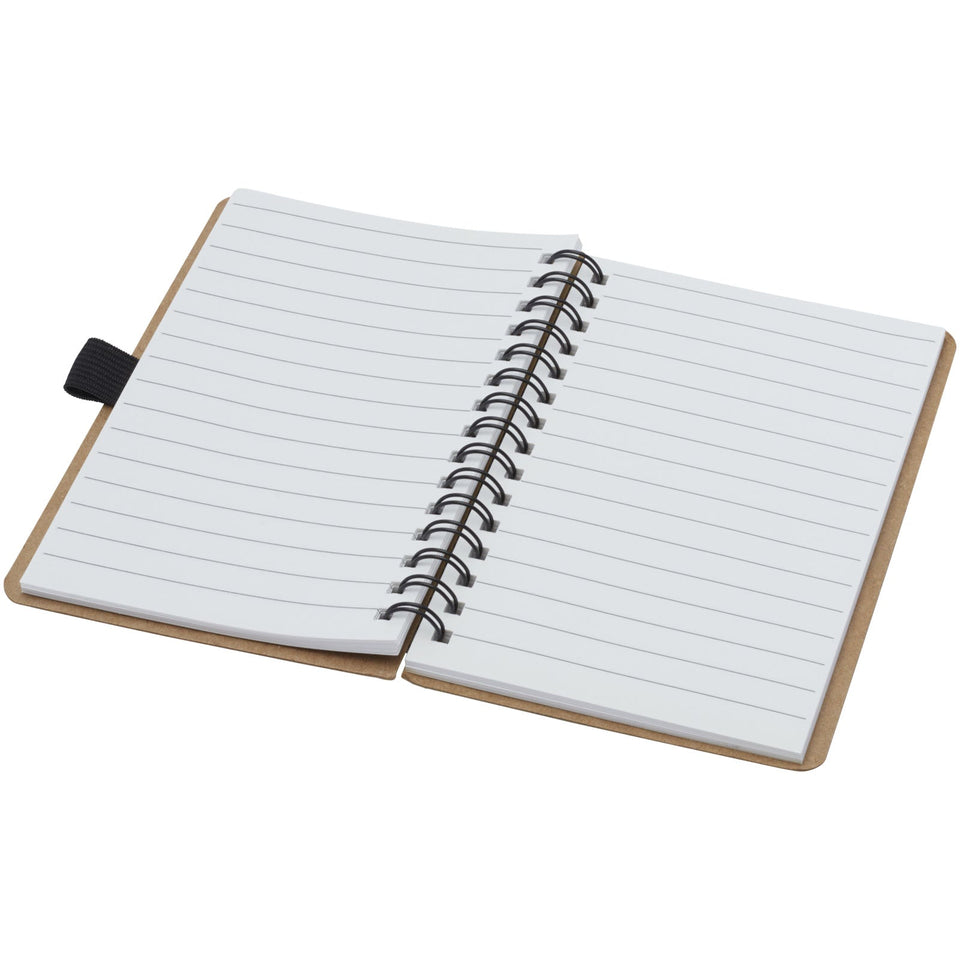 Quaderno Cobble formato A6 con rilegatura a spirale in cartone riciclato e carta di pietra personalizzato con logo - Pubblienne