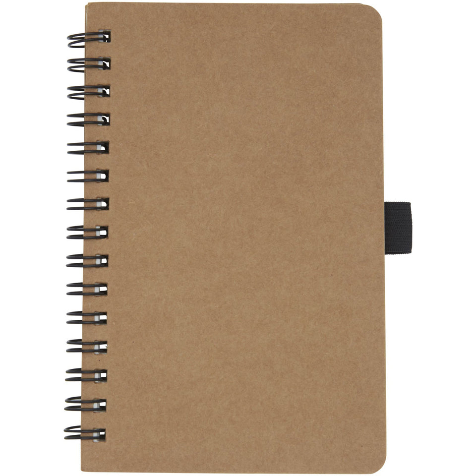 Quaderno Cobble formato A6 con rilegatura a spirale in cartone riciclato e carta di pietra personalizzato con logo - Pubblienne