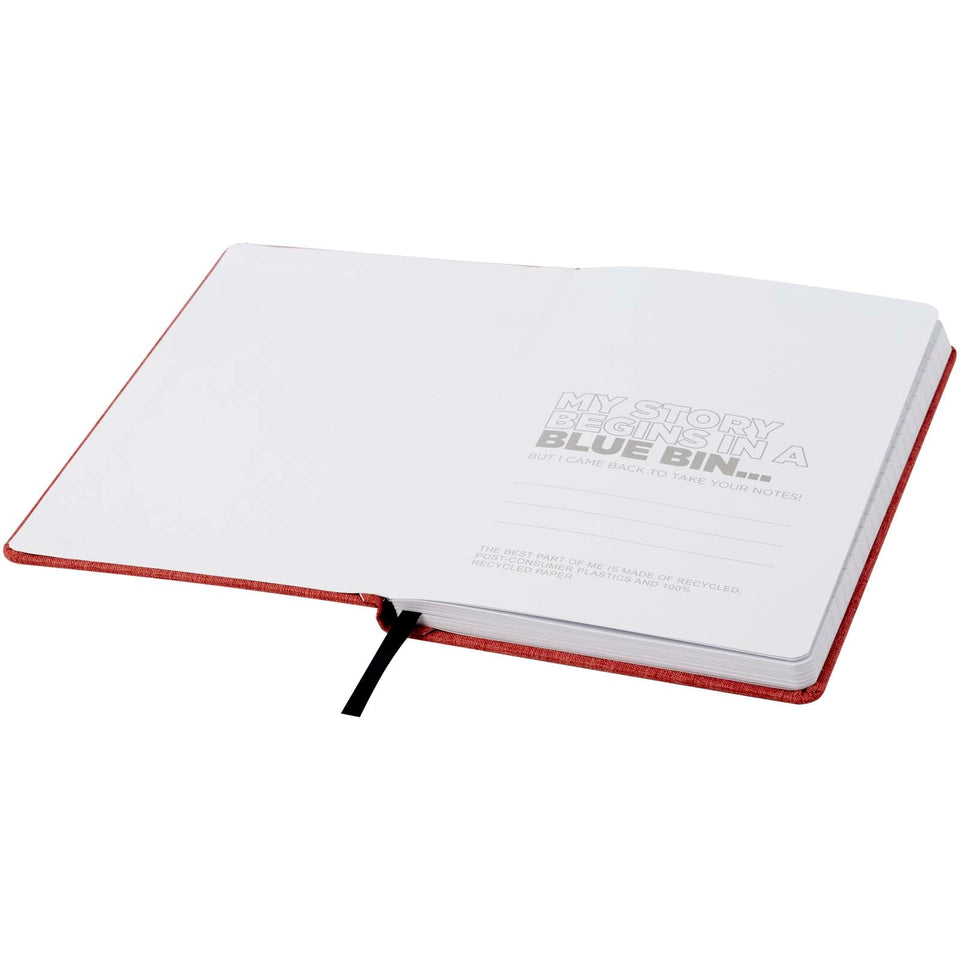 Quaderno Orin formato A5 in PET riciclato personalizzato con logo - Pubblienne