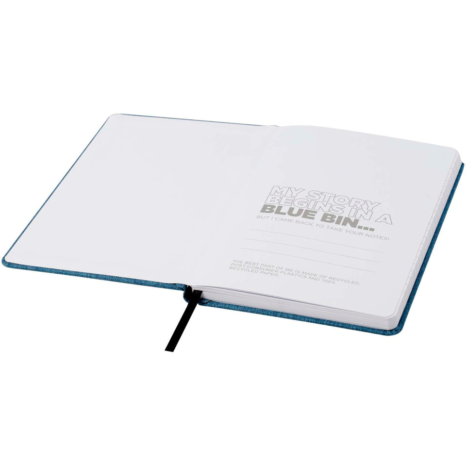 Quaderno Orin formato A5 in PET riciclato personalizzato con logo - Pubblienne