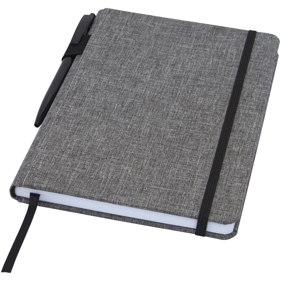 Quaderno Orin formato A5 in PET riciclato personalizzato con logo - Pubblienne