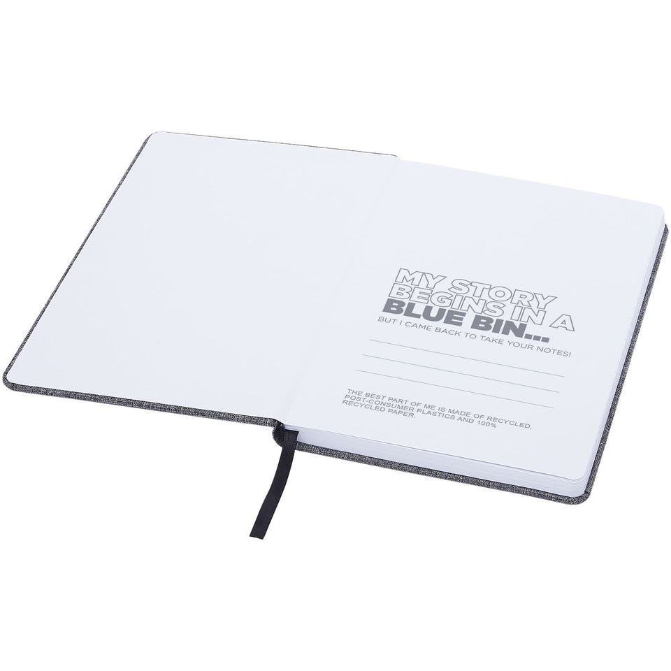 Quaderno Orin formato A5 in PET riciclato personalizzato con logo - Pubblienne
