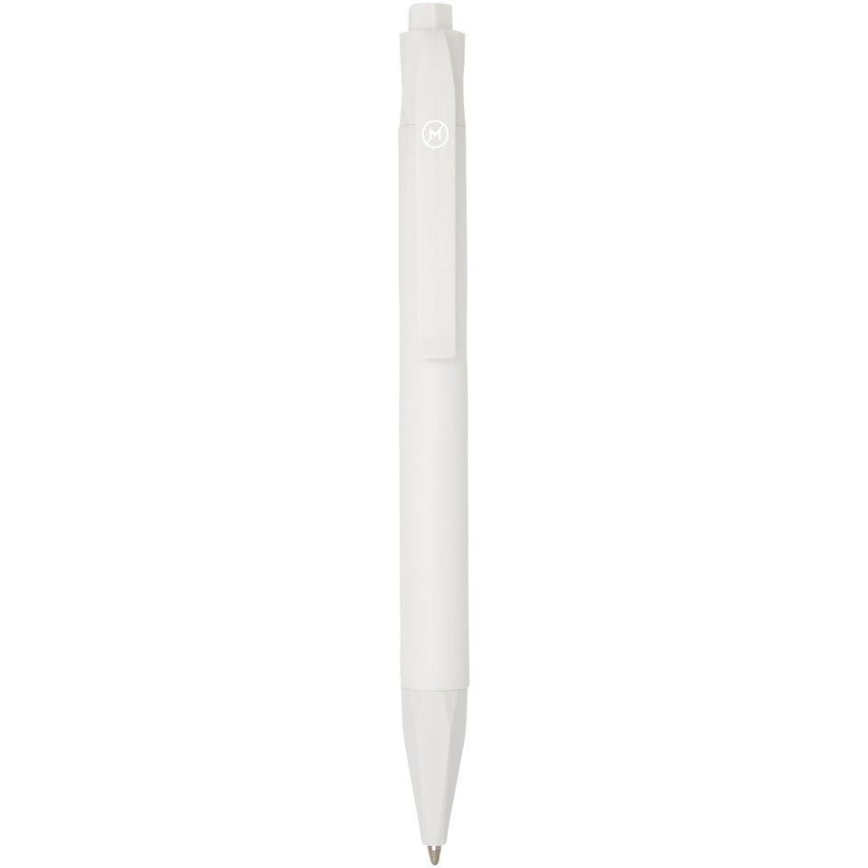 Penna a sfera Terra in plastica da mais (inchiostro blu) personalizzato con logo - Pubblienne