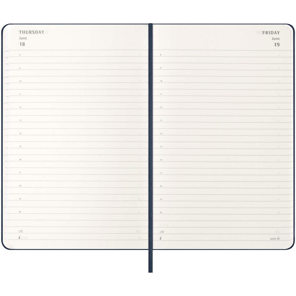Agenda giornaliera 12 mesi con copertina rigida Moleskine personalizzato con logo - Pubblienne