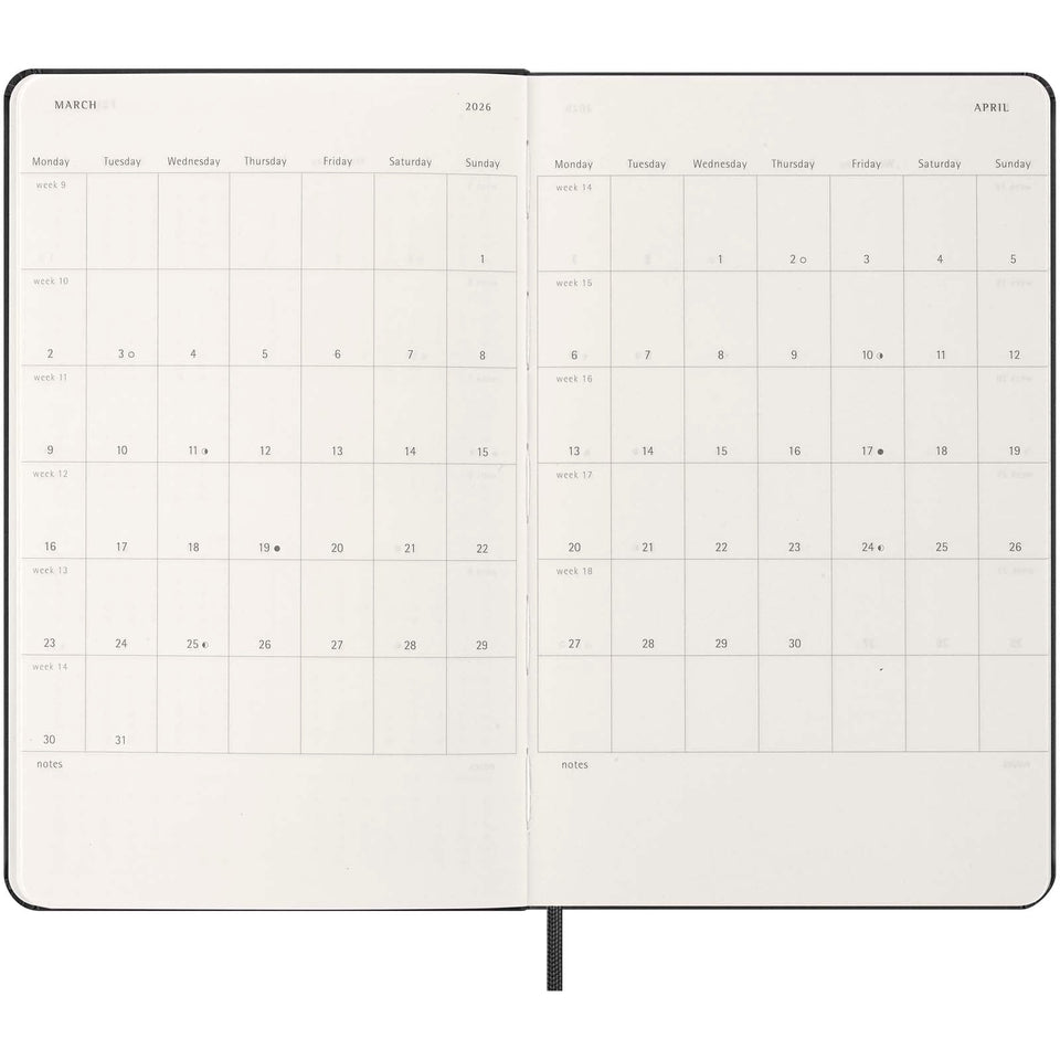 Agenda giornaliera 12 mesi con copertina rigida Moleskine personalizzato con logo - Pubblienne