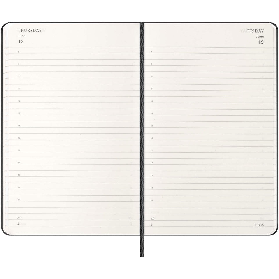 Agenda giornaliera 12 mesi con copertina rigida Moleskine personalizzato con logo - Pubblienne