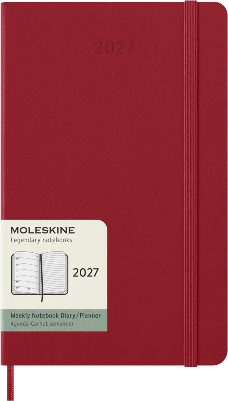 Agenda settimanale 12 mesi formato L con copertina rigida Moleskine personalizzato con logo - Pubblienne