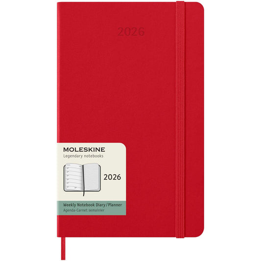 Agenda settimanale 12 mesi formato L con copertina rigida Moleskine personalizzato con logo - Pubblienne