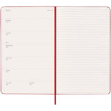 Agenda settimanale 12 mesi formato L con copertina rigida Moleskine personalizzato con logo - Pubblienne