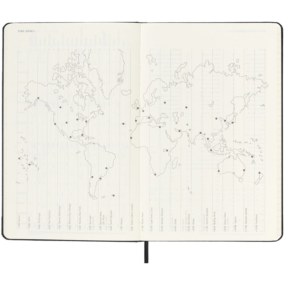 Agenda settimanale 12 mesi formato L con copertina rigida Moleskine personalizzato con logo - Pubblienne