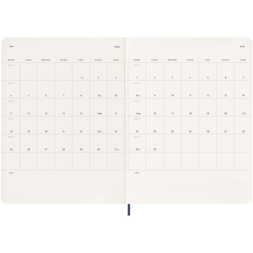Blocco note 12 mesi formato XL con copertina morbida Moleskine personalizzato con logo - Pubblienne