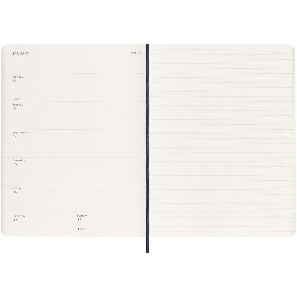 Blocco note 12 mesi formato XL con copertina morbida Moleskine personalizzato con logo - Pubblienne