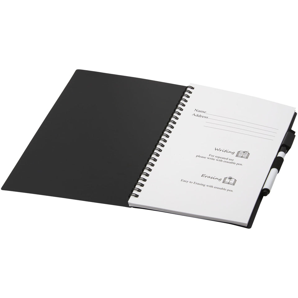 Blocco note Pebbles riutilizzabile in formato A5 personalizzato con logo - Pubblienne