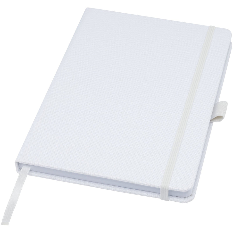 Blocco note A5 in carta riciclata con cover in PET riciclato Honua personalizzato con logo - Pubblienne