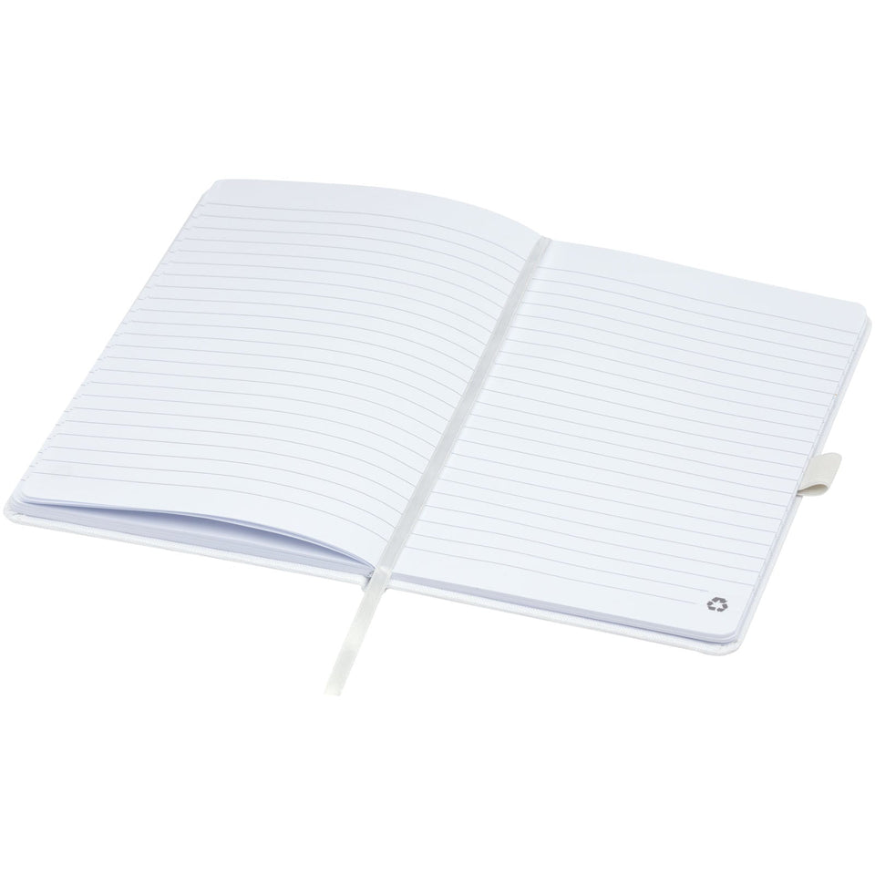 Blocco note A5 in carta riciclata con cover in PET riciclato Honua personalizzato con logo - Pubblienne
