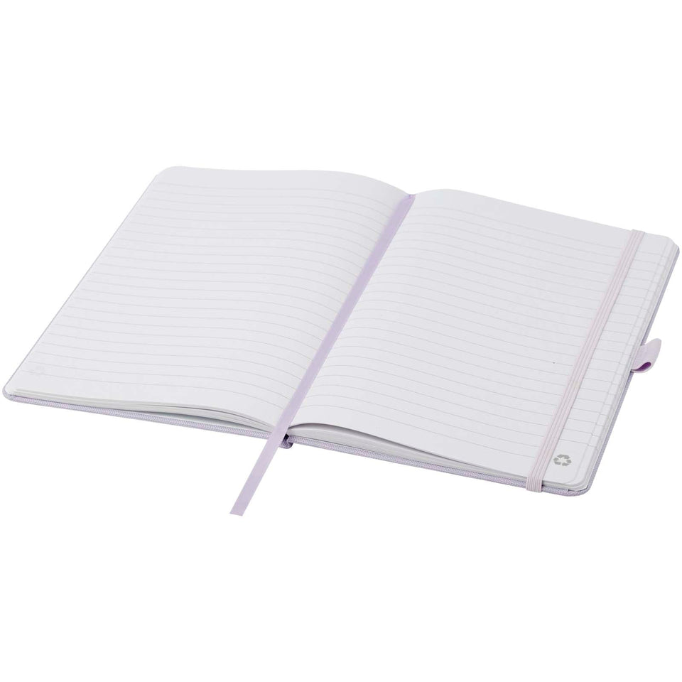 Blocco note A5 in carta riciclata con cover in PET riciclato Honua personalizzato con logo - Pubblienne