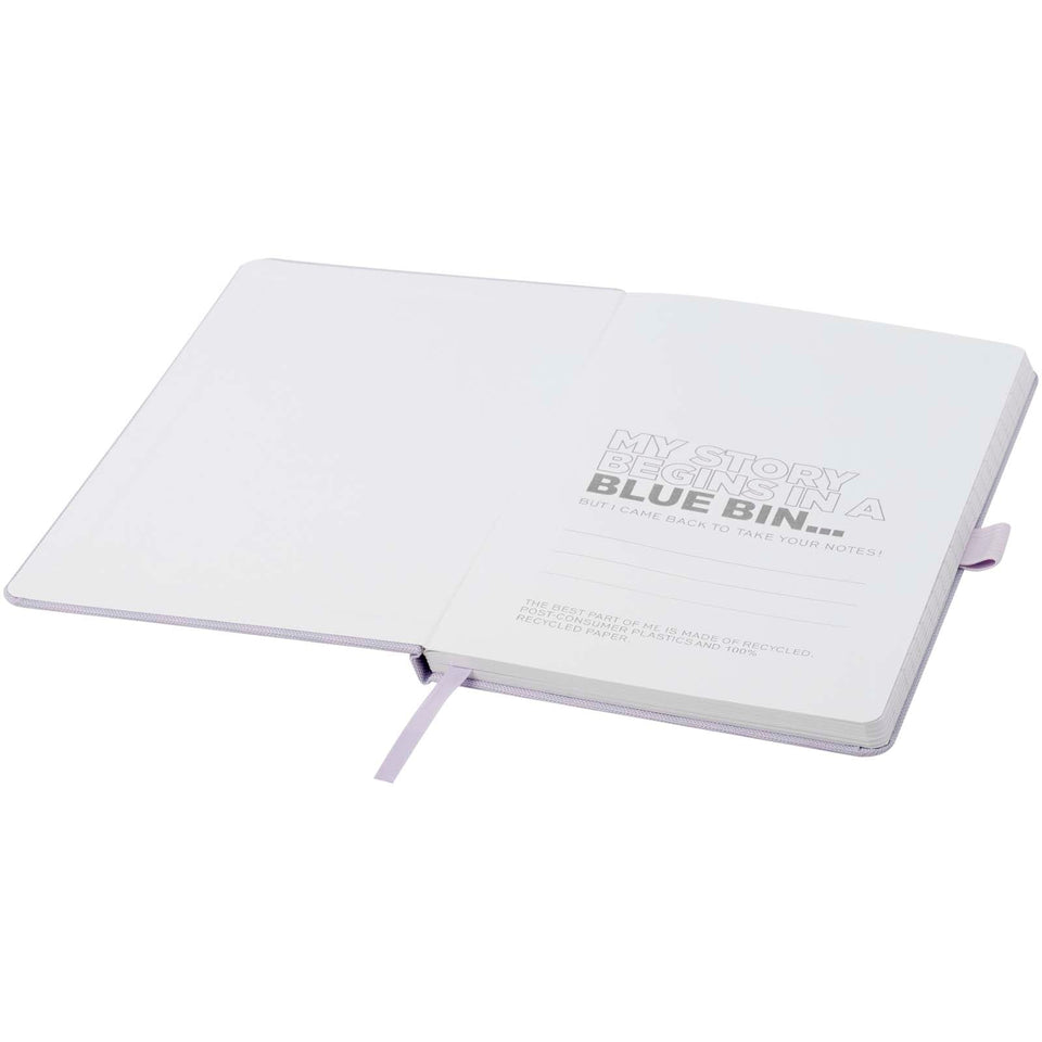 Blocco note A5 in carta riciclata con cover in PET riciclato Honua personalizzato con logo - Pubblienne