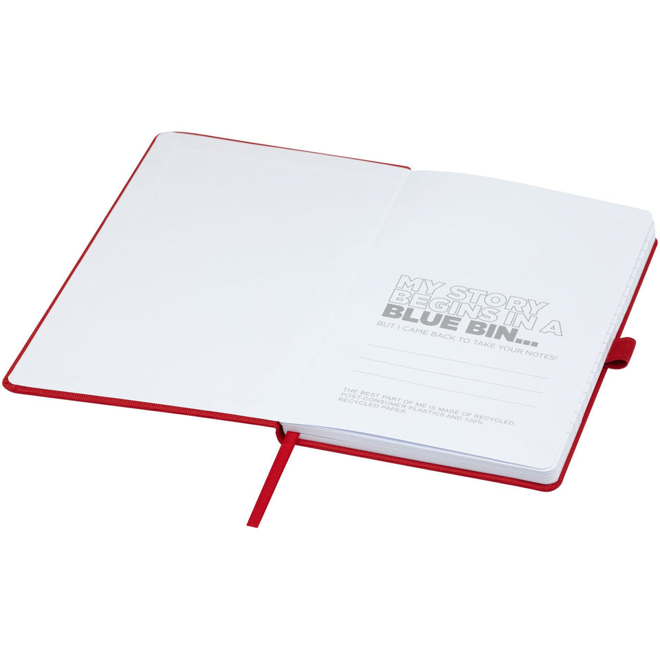 Blocco note A5 in carta riciclata con cover in PET riciclato Honua personalizzato con logo - Pubblienne