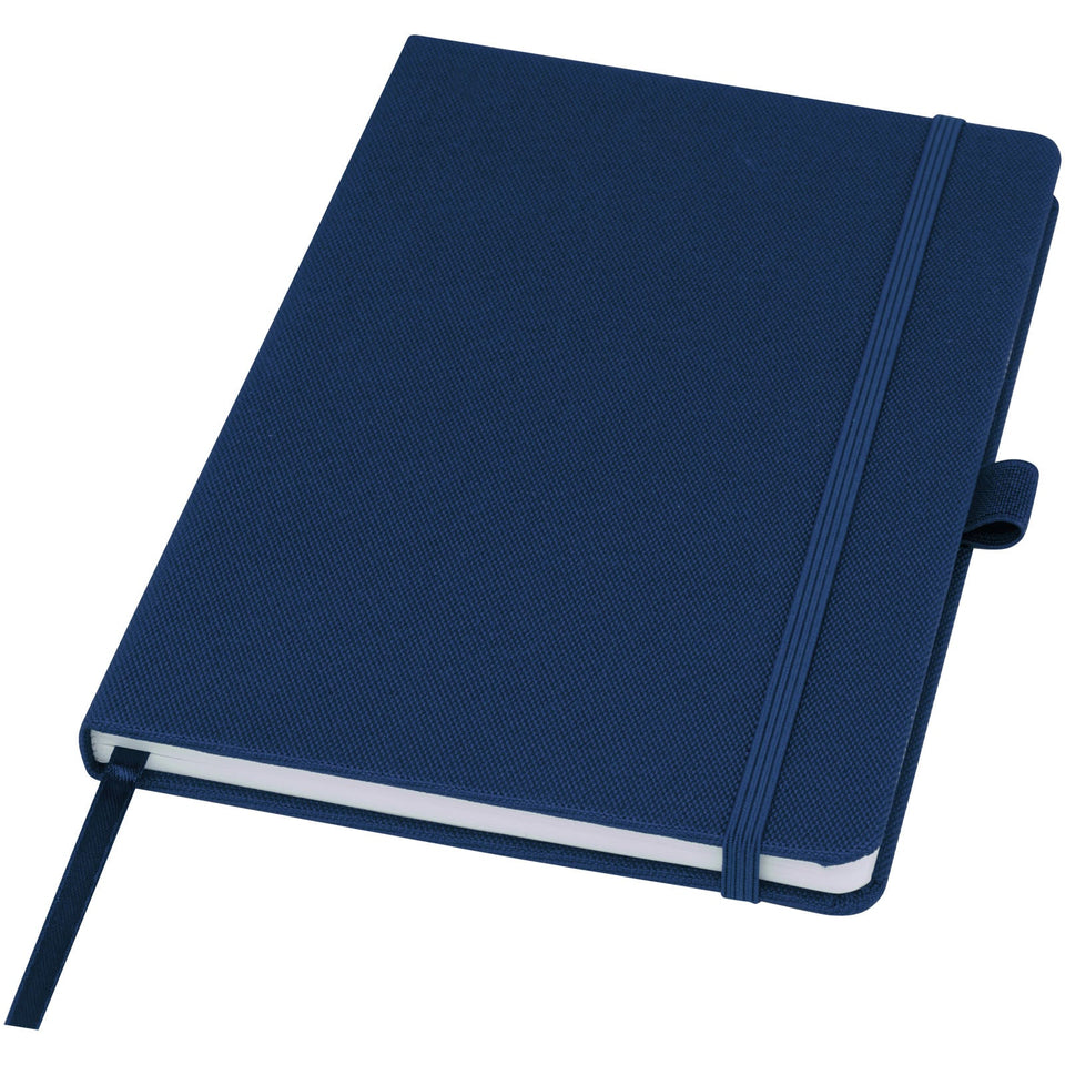 Blocco note A5 in carta riciclata con cover in PET riciclato Honua personalizzato con logo - Pubblienne