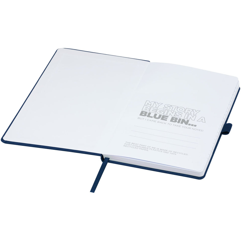 Blocco note A5 in carta riciclata con cover in PET riciclato Honua personalizzato con logo - Pubblienne