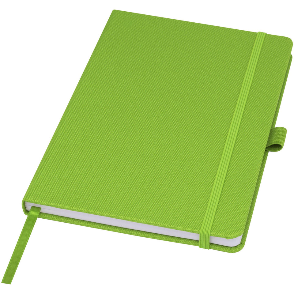 Blocco note A5 in carta riciclata con cover in PET riciclato Honua personalizzato con logo - Pubblienne