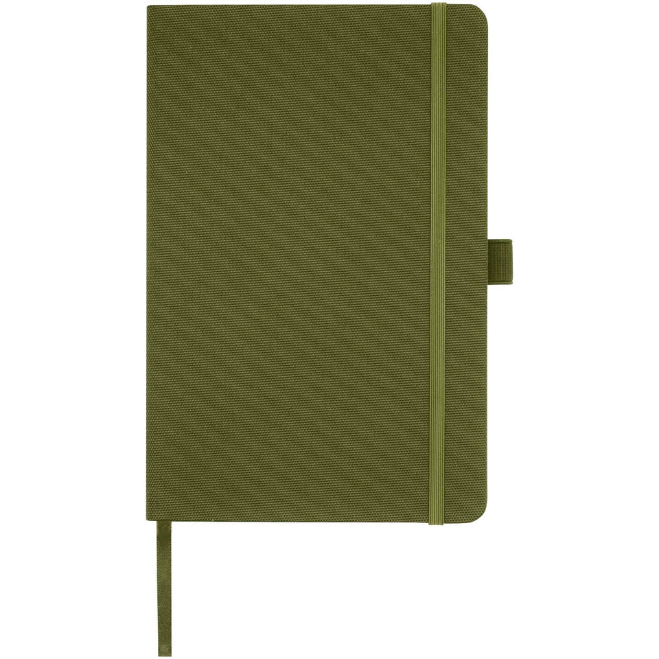 Blocco note A5 in carta riciclata con cover in PET riciclato Honua personalizzato con logo - Pubblienne